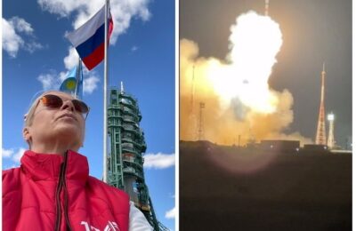 С космодрома Байконур отправили в космос ракету с символикой Новосибирска