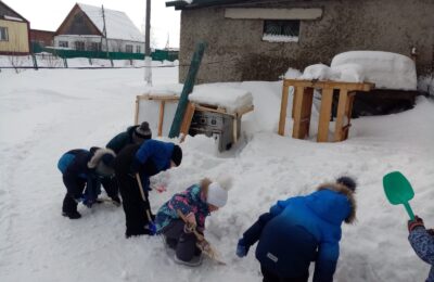 Воспитанники детского сада «Светлячок» организовали свой «Снежный десант»