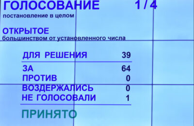 Единогласно принят Законодательным собранием отчёт Губернатора Андрея Травникова