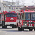 В Новосибирске состоялся автопробег пожарной и спасательной техники