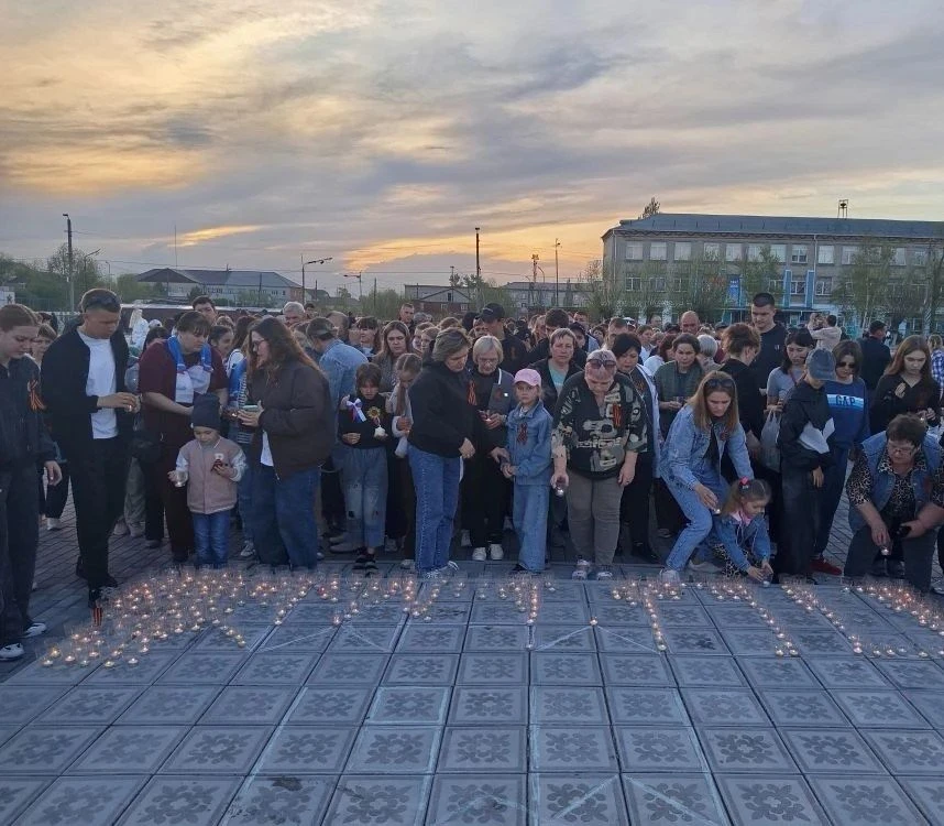 Мемориальная акция «Свеча памяти» состоялась в поселке Чистоозерное